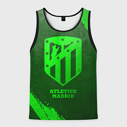 Майка-безрукавка мужская Atletico Madrid - green gradient, цвет: 3D-черный