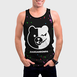 Майка-безрукавка мужская Danganronpa конфети, цвет: 3D-черный — фото 2