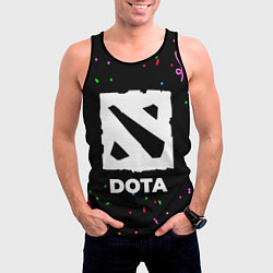 Майка-безрукавка мужская Dota конфети, цвет: 3D-черный — фото 2