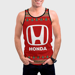 Майка-безрукавка мужская Honda new year, цвет: 3D-черный — фото 2