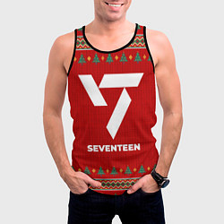 Майка-безрукавка мужская Seventeen new year, цвет: 3D-черный — фото 2