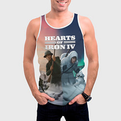 Майка-безрукавка мужская Hearts of Iron IV arms against tyranny, цвет: 3D-белый — фото 2