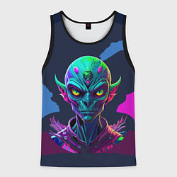 Майка-безрукавка мужская Чужак с другой планеты, цвет: 3D-черный