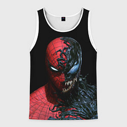 Майка-безрукавка мужская Человек паук симбиот, цвет: 3D-белый