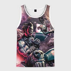 Майка-безрукавка мужская Лобо, цвет: 3D-белый