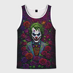 Майка-безрукавка мужская Joker - roses, цвет: 3D-белый