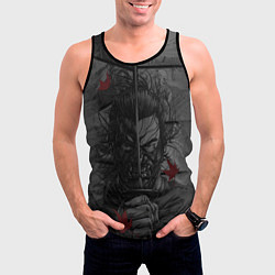 Майка-безрукавка мужская Дзин Сакай - самурай, цвет: 3D-черный — фото 2