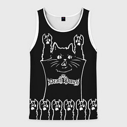 Майка-безрукавка мужская Five Finger Death Punch: cat rock, цвет: 3D-белый