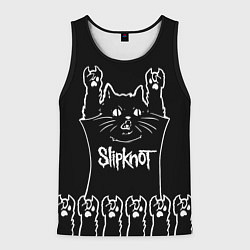 Майка-безрукавка мужская Slipknot: cat rock, цвет: 3D-черный