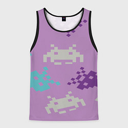 Майка-безрукавка мужская Пиксели, цвет: 3D-черный