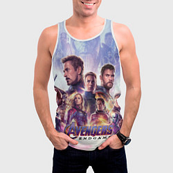 Майка-безрукавка мужская Мстители пережившие щелчок Таноса, цвет: 3D-белый — фото 2