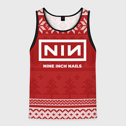 Майка-безрукавка мужская Новогодний Nine Inch Nails, цвет: 3D-черный