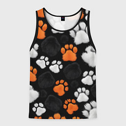 Майка-безрукавка мужская Мохнатые лапки, цвет: 3D-черный