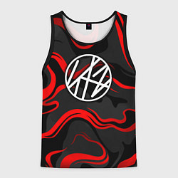 Майка-безрукавка мужская Stray kids - красные полосы, цвет: 3D-черный