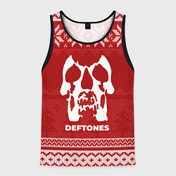 Майка-безрукавка мужская Новогодний Deftones, цвет: 3D-черный