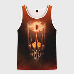 Майка-безрукавка мужская Саурон Властелин колец, цвет: 3D-белый