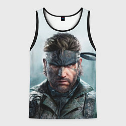 Майка-безрукавка мужская Snake Solid - metal gear, цвет: 3D-черный