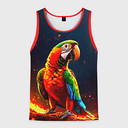 Майка-безрукавка мужская Ара в огне, цвет: 3D-красный