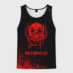 Майка-безрукавка мужская Motorhead - red gradient, цвет: 3D-черный