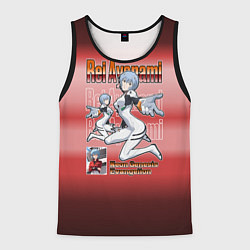 Майка-безрукавка мужская Аянами Рэй из Евангелион, цвет: 3D-черный