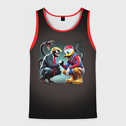 Майка-безрукавка мужская Venom-Trump and Spider-Duck meme, цвет: 3D-красный