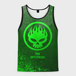 Майка-безрукавка мужская The Offspring - green gradient, цвет: 3D-черный