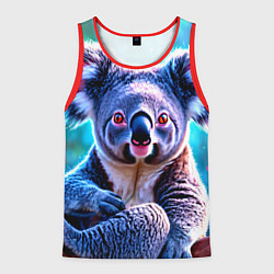 Майка-безрукавка мужская Большая коала, цвет: 3D-красный