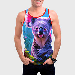 Майка-безрукавка мужская Коала на дереве, цвет: 3D-красный — фото 2