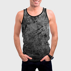 Майка-безрукавка мужская Абстракция - grunge break, цвет: 3D-черный — фото 2