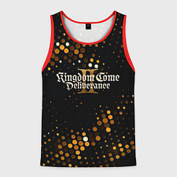 Майка-безрукавка мужская Kingdom Come Deliverance 2 золотые блестки, цвет: 3D-красный