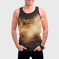 Майка-безрукавка мужская Kingdom Come Deliverance 2 желтые молнии, цвет: 3D-черный — фото 2
