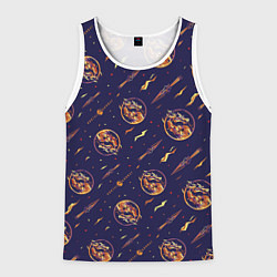 Майка-безрукавка мужская Mortal Kombat logo pattern, цвет: 3D-белый