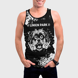 Майка-безрукавка мужская Linkin Park 2024 рок пес, цвет: 3D-черный — фото 2