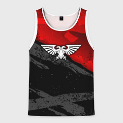 Майка-безрукавка мужская Вархаммер - аквила красный, цвет: 3D-белый