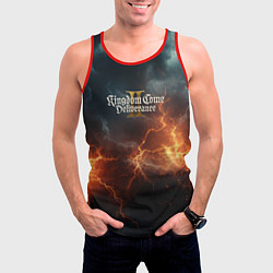 Майка-безрукавка мужская Kingdom Come Deliverance 2 лого на небе, цвет: 3D-красный — фото 2