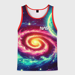 Майка-безрукавка мужская Spiral galaxy - neon glow, цвет: 3D-красный