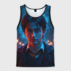 Майка-безрукавка мужская Гарри поттер в ночи, цвет: 3D-черный