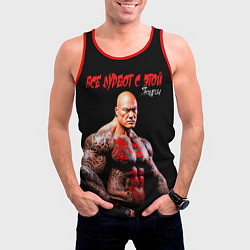 Майка-безрукавка мужская Все дуреют с этой Якудзы, цвет: 3D-красный — фото 2