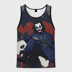 Майка-безрукавка мужская Джокер в синем костюме, цвет: 3D-черный