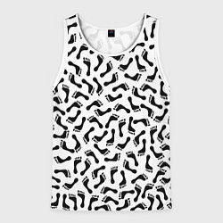 Майка-безрукавка мужская Следы, цвет: 3D-белый