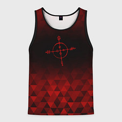 Майка-безрукавка мужская Megadeth red poly, цвет: 3D-черный
