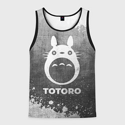 Майка-безрукавка мужская Totoro - grey gradient, цвет: 3D-черный