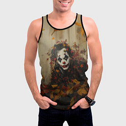 Майка-безрукавка мужская Джокер - депрессивная осень, цвет: 3D-черный — фото 2