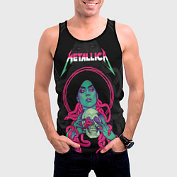Майка-безрукавка мужская Metallica - witch with the skull, цвет: 3D-черный — фото 2