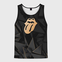Майка-безрукавка мужская Rolling Stones golden poly, цвет: 3D-черный