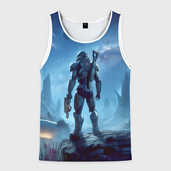 Майка-безрукавка мужская Mass Effect - ai art fantasy, цвет: 3D-белый