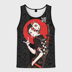 Майка-безрукавка мужская Танджиро Камадо убийца демонов, цвет: 3D-черный