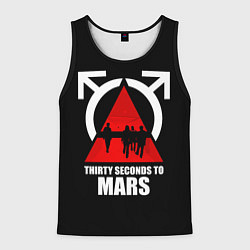 Майка-безрукавка мужская 30 Seconds to Mars - poster, цвет: 3D-черный