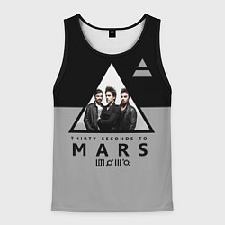 Майка-безрукавка мужская 30 Seconds to Mars - poster, цвет: 3D-черный