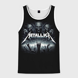 Майка-безрукавка мужская Metallica thrash metal - gesture, цвет: 3D-белый